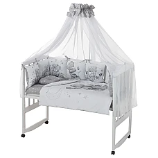Дитяча постіль Babyroom Bortiki Print-08 Grey teddy