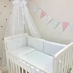 Постельный комплект Маленькая Соня Семейка Стандарт Белый