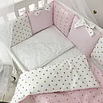 Постільний комплект Маленька Соня Shine Стандарт Сердечко Рожевий 