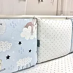 Постільний комплект Маленька Соня Baby Design Стандарт Коти в хмарах Блакитний
