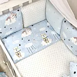 Постільний комплект Маленька Соня Baby Design Стандарт Коти в хмарах Блакитний