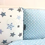 Постельный комплект Маленькая Соня Baby Design Стандарт Stars Серо-голубой