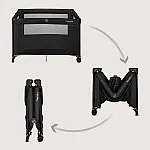 Манеж-ліжко Lionelo Amelie Black Carbon
