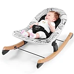 Шезлонг-гойдалка Kinderkraft Finio Black/White (KKBFINOBLK0000)