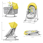 Шезлонг-качалка 5 в 1 Kinderkraft Unimo Yellow (KKKUNIMYEL0000)