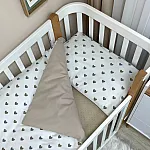 Сменная постель Маленькая Соня Baby Mix Серо-бежевые сердца