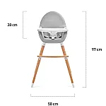 Стульчик для кормления 2 в 1 Kinderkraft Fini Black (KKKFINIBLK0000)