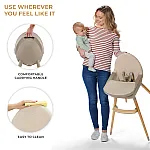 Стульчик для кормления 2 в 1 Kinderkraft Fini 2 Beige (KHFINI02BEG0000)