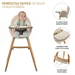 Стульчик для кормления 2 в 1 Kinderkraft Fini 2 Beige (KHFINI02BEG0000)