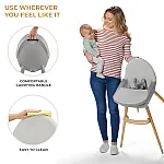 Стульчик для кормления 2 в 1 Kinderkraft Fini 2 Grey (KHFINI02GRY0000)