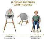 Стульчик для кормления 2 в 1 Kinderkraft Fini 2 Grey (KHFINI02GRY0000)