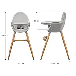 Стульчик для кормления 2 в 1 Kinderkraft Fini 2 Grey (KHFINI02GRY0000)