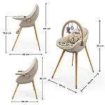 Стілець для годування 3 в 1 Kinderkraft Fini Up Beige (KHFINIUPBEG0000)