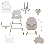 Стульчик для кормления 4 в 1 Lionelo Dalia Set Grey Stone Natural