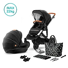 Коляска 2 в 1 Kinderkraft Prime Black + MommyBag (KKWPRIMBKMB