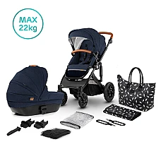 Коляска 2 в 1 Kinderkraft Prime Navy + MommyBag (KKWPRIMNAVY2