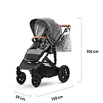 Коляска 2 в 1 Kinderkraft Prime Gray + MommyBag (KKWPRIMGRMB200)