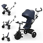 Трехколесный велосипед Kinderkraft Aston 2 Plus Navy (KRASTO02NAVPL00)