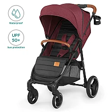 Прогулянкова коляска Kinderkraft Grande LX Burgundy (KKWGRANB