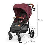 Прогулянкова коляска Kinderkraft Grande LX Burgundy (KKWGRANBRG00LX)