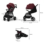 Прогулянкова коляска Kinderkraft Grande 2 Burgundy (KSGRAN02BRG0000)
