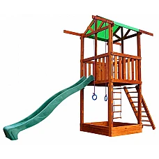 Деревянный домик с горкой Sportbaby Babyland-1