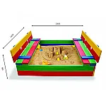 Детская цветная песочница с крышкой Sportbaby-11