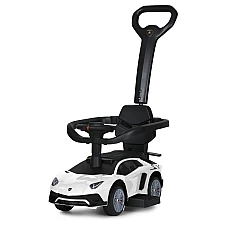 Машинка-каталка 2 в 1 Lamborghini Bambi M 5777EL-1 Білий