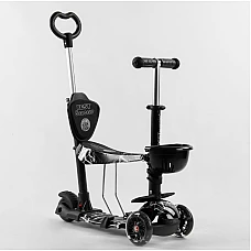 Дитячий самокат 5 в 1 Best Scooter Абстракція Чорний з білим 