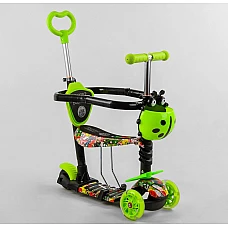 Детский самокат 5 в 1 Best Scooter S 1453 Абстракция Зеленый