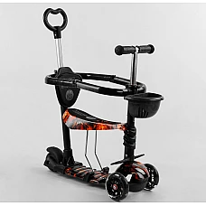 Дитячий самокат 5 в 1 Best Scooter S 8756 Абстракція Чорний