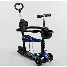 Детский самокат 5 в 1 Best Scooter S 6233 Черный с синим