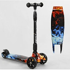 Триколісний самокат із посиленою декою Best Scooter Maxi 76-4