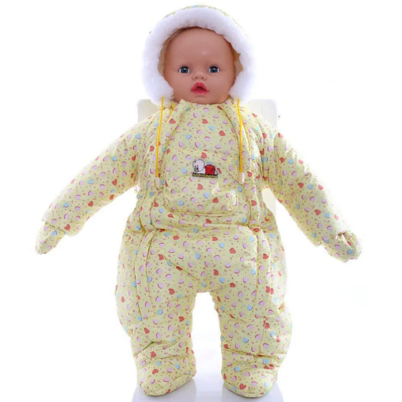 Дитячий зимовий комбінезон Babykroha Чоловічок (кольоровий) Жовті серця
