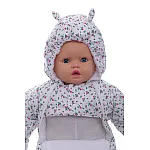 Дитячий весняний комбінезон Babykroha Чоловічок (кольоровий) Білий в трояндочку