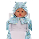 Детский весенний комбинезон Babykroha Человечек (цветной) Мятный в пуговку