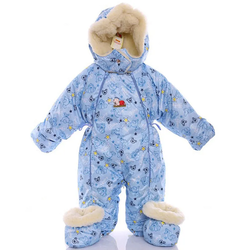 Детский зимний комбинезон Babykroha Трансформер (цветной) Голубой baby