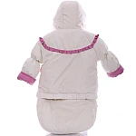 Зимний комбинезон 3 в 1 Babykroha Тройка (однотонный) Белый с розовым