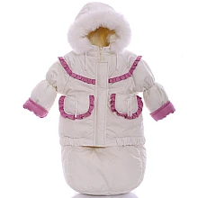 Зимний комбинезон 3 в 1 Babykroha Тройка (однотонный) Белый с
