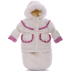 Зимний комбинезон 3 в 1 Babykroha Тройка (однотонный) Белый с