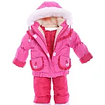 Зимний комбинезон 3 в 1 Babykroha Тройка (однотонный) Темно-розовый