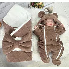  Комплект на виписку з 3-х предметів ТМ Elliz Cute Baby Шокол