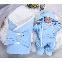  Комплект на виписку з 3-х предметів ТМ Elliz Cute Baby Блаки