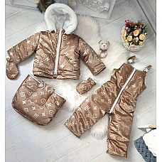 Зимовий комбінезон трійка (3 до 1) ТМ Elliz Louis Vuitton Кап