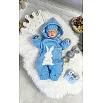  Демісезонний комплект на виписку з 3-х предметів ТМ Elliz Soft Bunny Блакитний