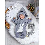  Демисезонный комплект на выписку из 3-х предметов ТМ Elliz Soft Bunny Серый