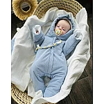  Комплект на выписку из шапочки и комбинезона Киндер Baby Comfort Голубой