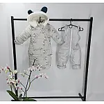 Зимний комбинезон тройка (3 в 1) Киндер Style Серый с медведями