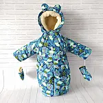 Дитячий зимовий комбінезон-трансформер Кіндер Teddy bear Зелений