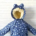 Детский зимний комбинезон-трансформер Киндер Teddy bear Синий